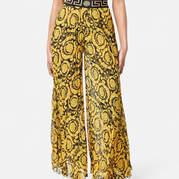 Versace BAROCCO PLEATED PAREO TROUSERS - Picture 3 of 3